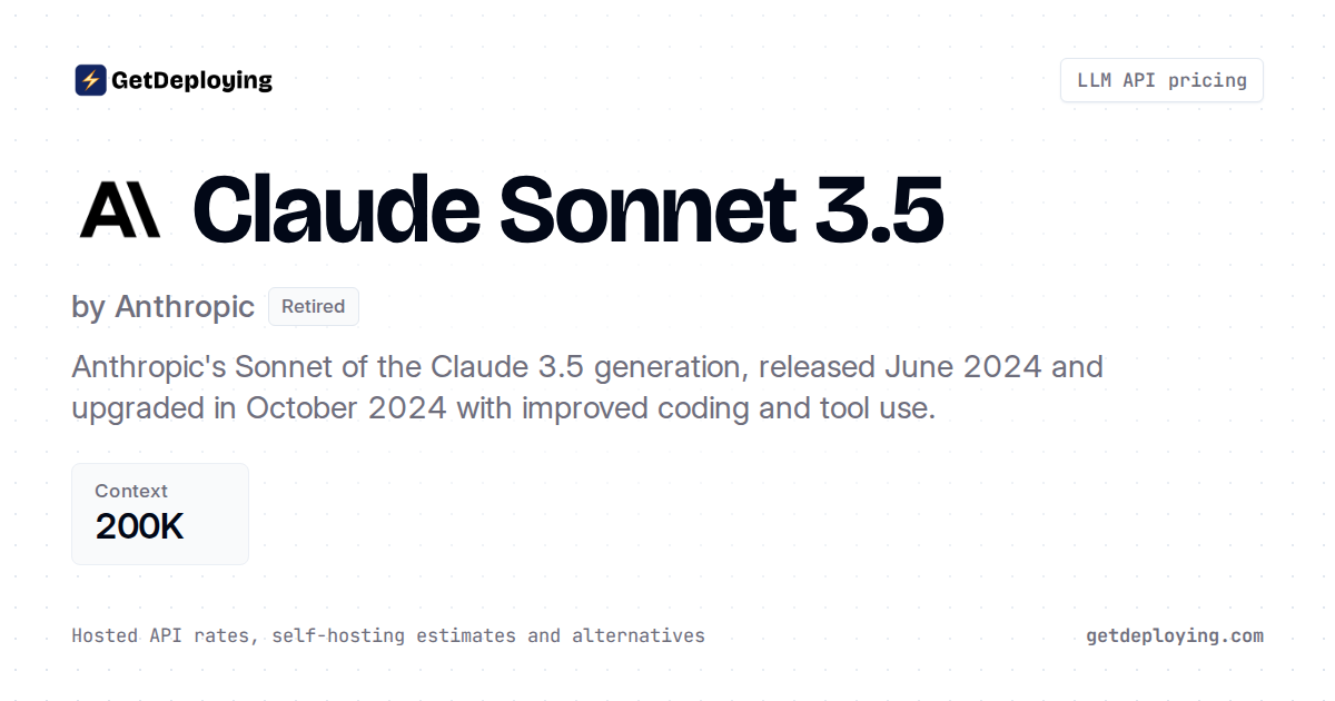 Claude Sonnet 3.5 API Pricing & Specs [2026]