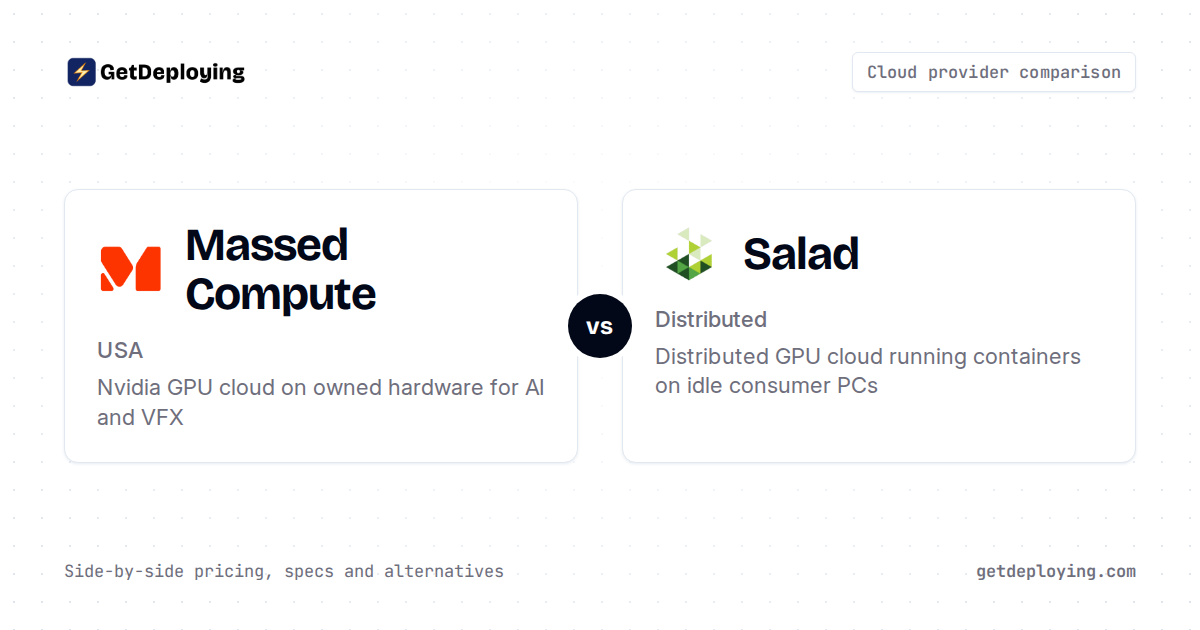 Massed Compute vs Salad: Pricing & Pros (2026)