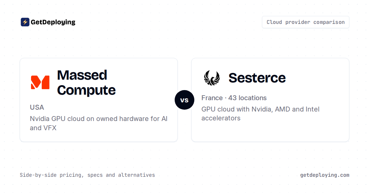 Massed Compute vs Sesterce: Pricing & Pros (2026)