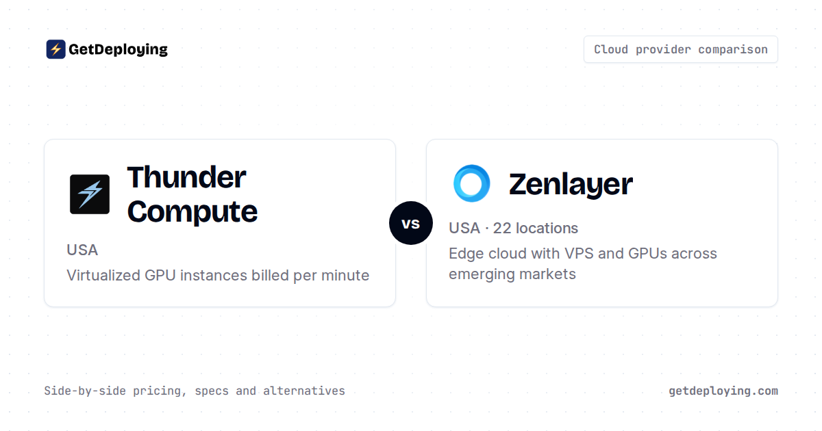 Thunder Compute vs Zenlayer