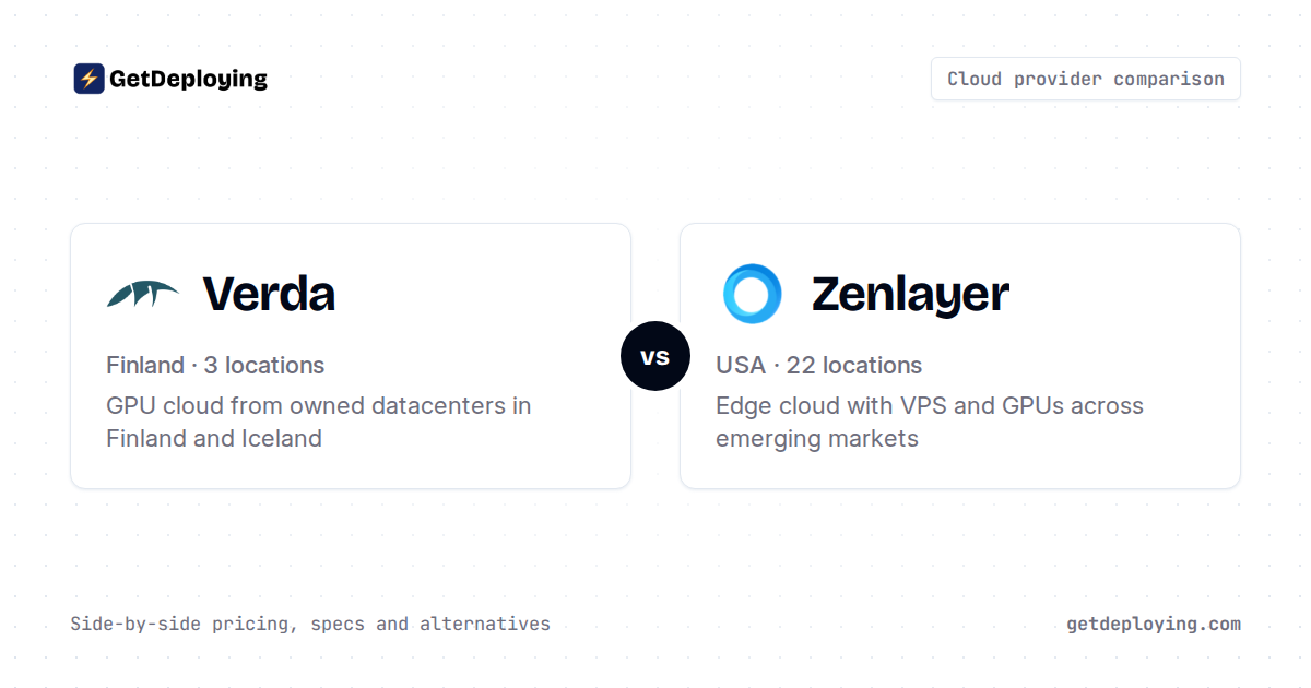 Verda vs Zenlayer: Pricing & Pros (2026)