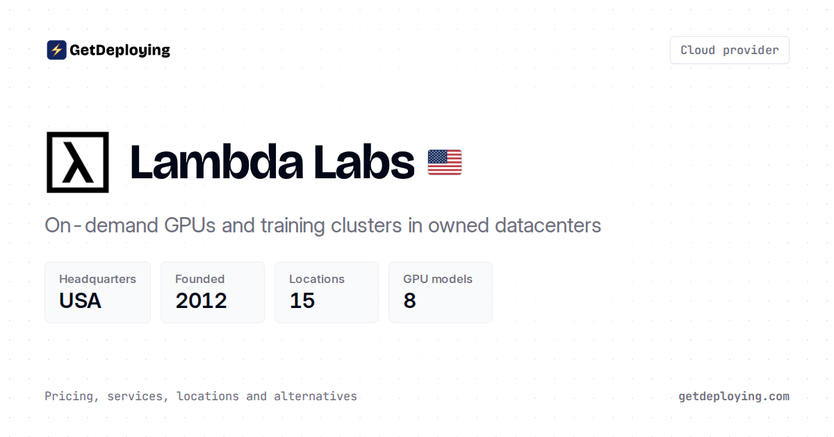 Lambda Labs: Review, Pricing & Alternatives